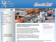 Tablet Screenshot of durablepackaging.com